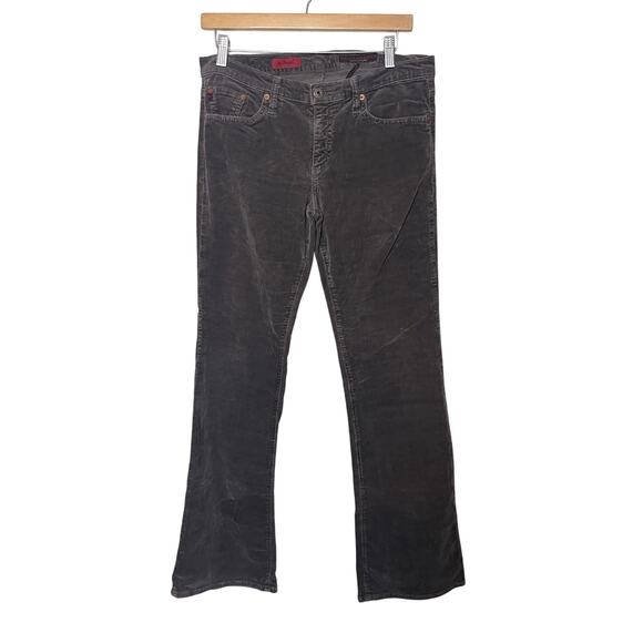 AG Adriano Goldschmied Corduroy Bootcut Jeans Women’s 31R Dark Gray Vintage - Picture 1 of 10